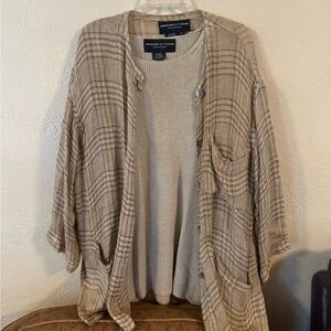 Adrienne Vittadini 2 piece linen top